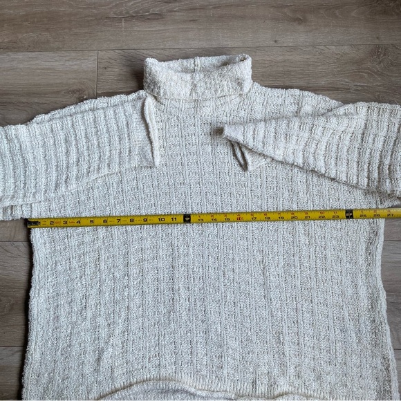Eileen Fisher sweater Organic Cotton funnel neck textured woven pullover large - Picture 11 of 14